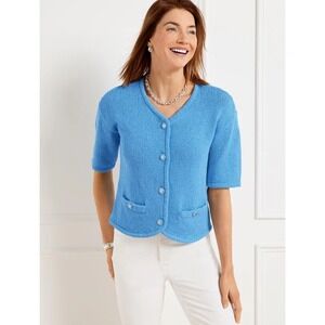 Talbots Sky Blue Button-Up Cardigan